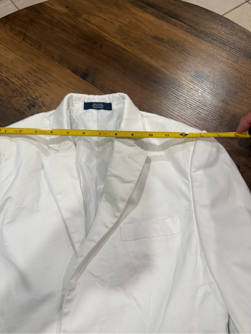 Tommy Hilfiger White Two-Button Cotton Blazer - Picture 9 of 11